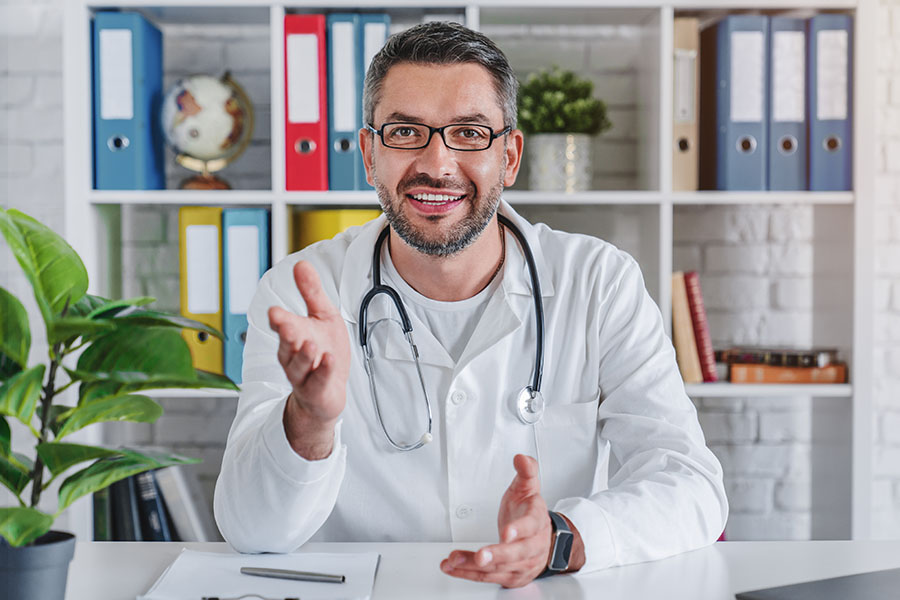 A LifestyleRx physician in conversation